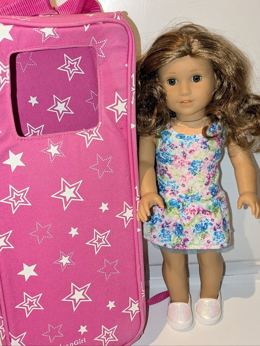 American Girl Slingback Doll Carrier & Dresses Rebecca Doll PLEASE READ